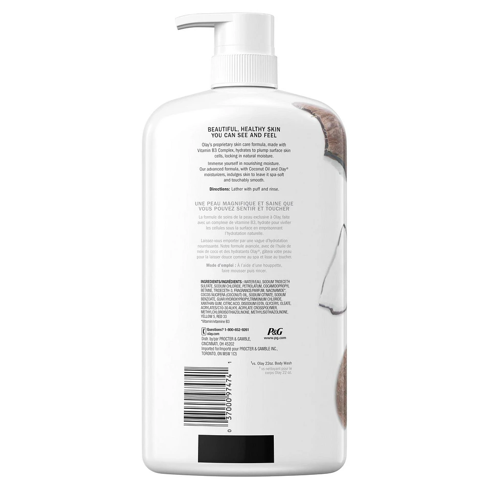 Nettoyant pour le corps ultra hydratant Olay avec huile de noix de coco 887 ml