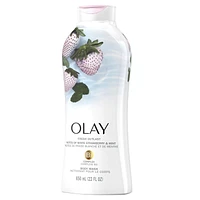 Olay Fresh Outlast Body Wash, White Strawberry & Mint, 650 mL