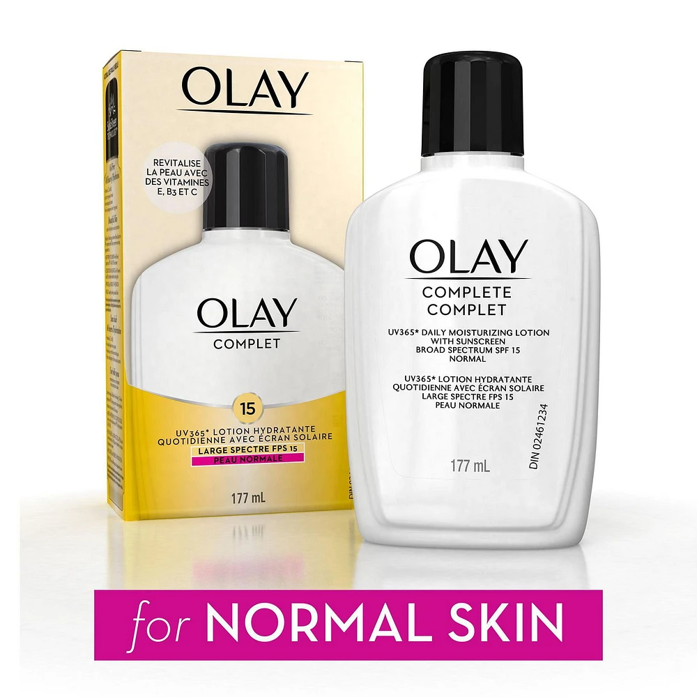 Olay Complete Lotion Moisturizer with SPF 15 Normal, 177 mL