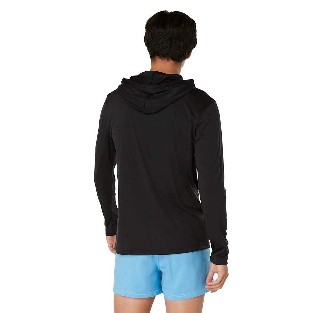 Haut à capuchon de bain manches longues couleur unie Speedo pour hommes Tailles P-2XL