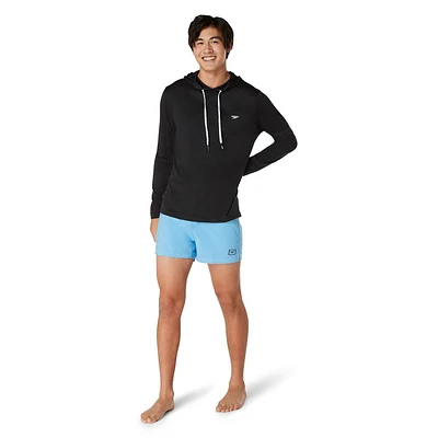 Haut à capuchon de bain manches longues couleur unie Speedo pour hommes Tailles P-2XL