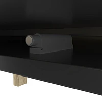 Bestar Alhena 48W Coffee Table in black uv & sandy brown oak