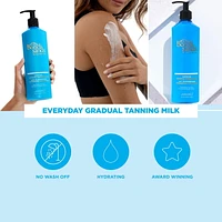 COMING SOON Bondi Sands Lait De Bronzage Progressif Quotidien, Enrichi d’Aloès et de Vitamine E, Teint bronzé graduel d’apparence naturelle, 375mL