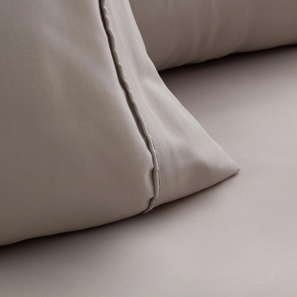 Safdie & Co. Premium Ultra Soft Bedding Sheet Set 4PC King Solid Taupe