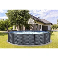 Affinity 27-ft Round 52-in Deep 7-in Top Rail Resin Swimming Pool Package