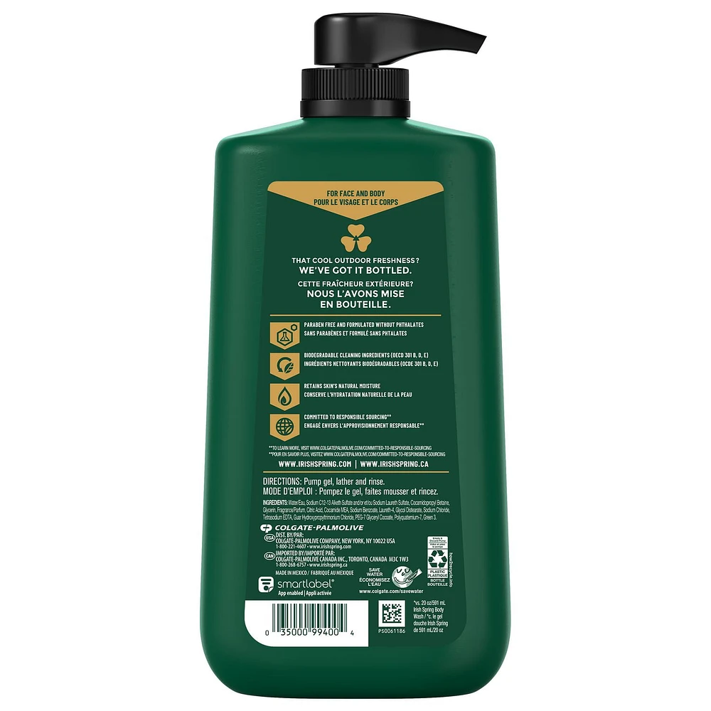 Irish Spring 5-in-1 Body Wash for Men, 887 mL Pump, Irish Spring 5-in-1 887 mL Pump