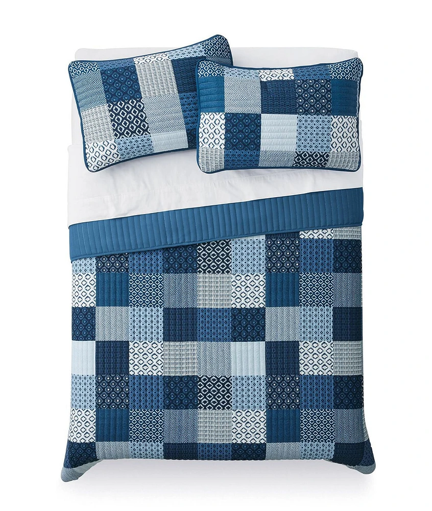 Mainstays Patchwork 3 Piece Quilt Set, Double/Queen