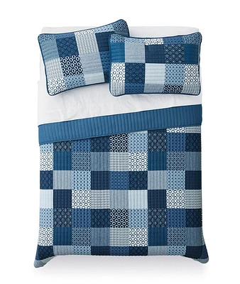 Mainstays Patchwork 3 Piece Quilt Set, Double/Queen