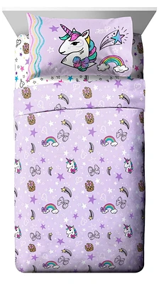 Jojo Siwa Sparkle Shine 4-Piece Full Sheet Set, 100% Polyester, Full (Double)