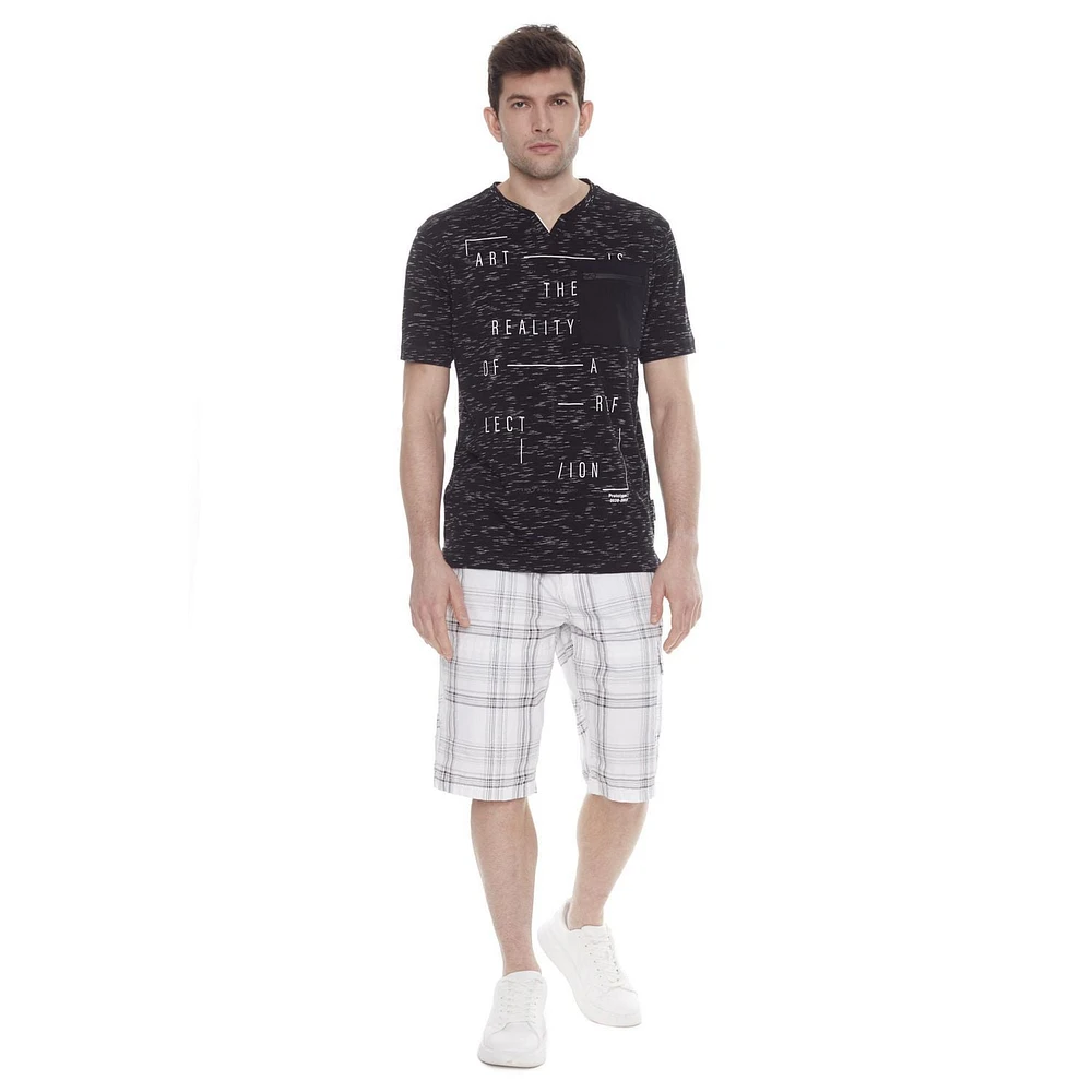 Dark Black Men's Short-Sleeve T-Shirt