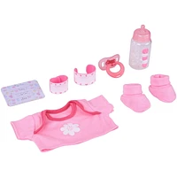 My Sweet Baby Baby's First Day Pink Play Set, 10 Pieces, Featuring Realistic Newborn Doll, Perfect for Children 2+