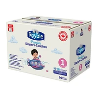 Royale Premium Diapers, Super Pack, Disposable Baby Diapers, Size Newborn - 7, 84-44 Count