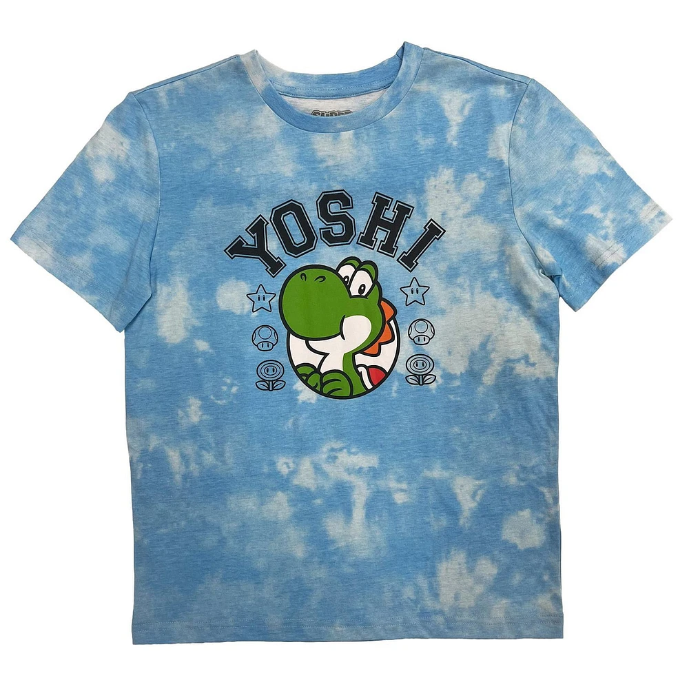 Super Mario Boys Yoshi Varsity Short Sleeve Crew