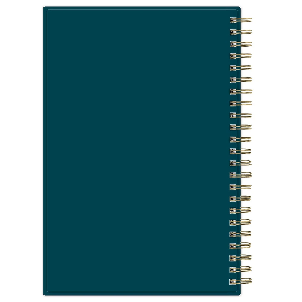 2025 Weekly Monthly Planner, 5 x 8, Blue Sky, Solid Peacock, 5x8 Weekly/Monthly Planner