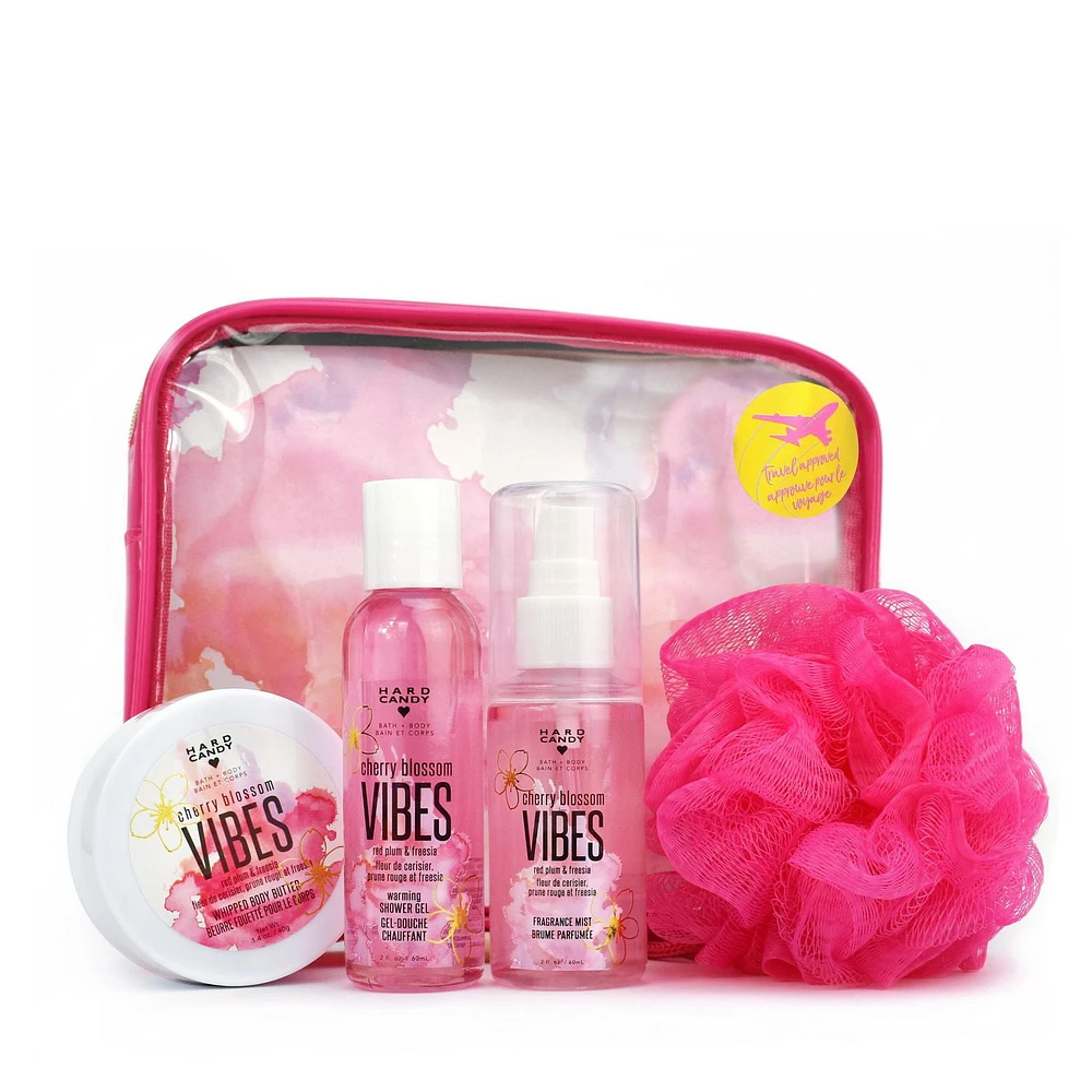 Hard Candy Bathing Beauty Bath and Shower Giftset - Vibes, Cherry Blossom, 60 ml, 40 g, 60 ml