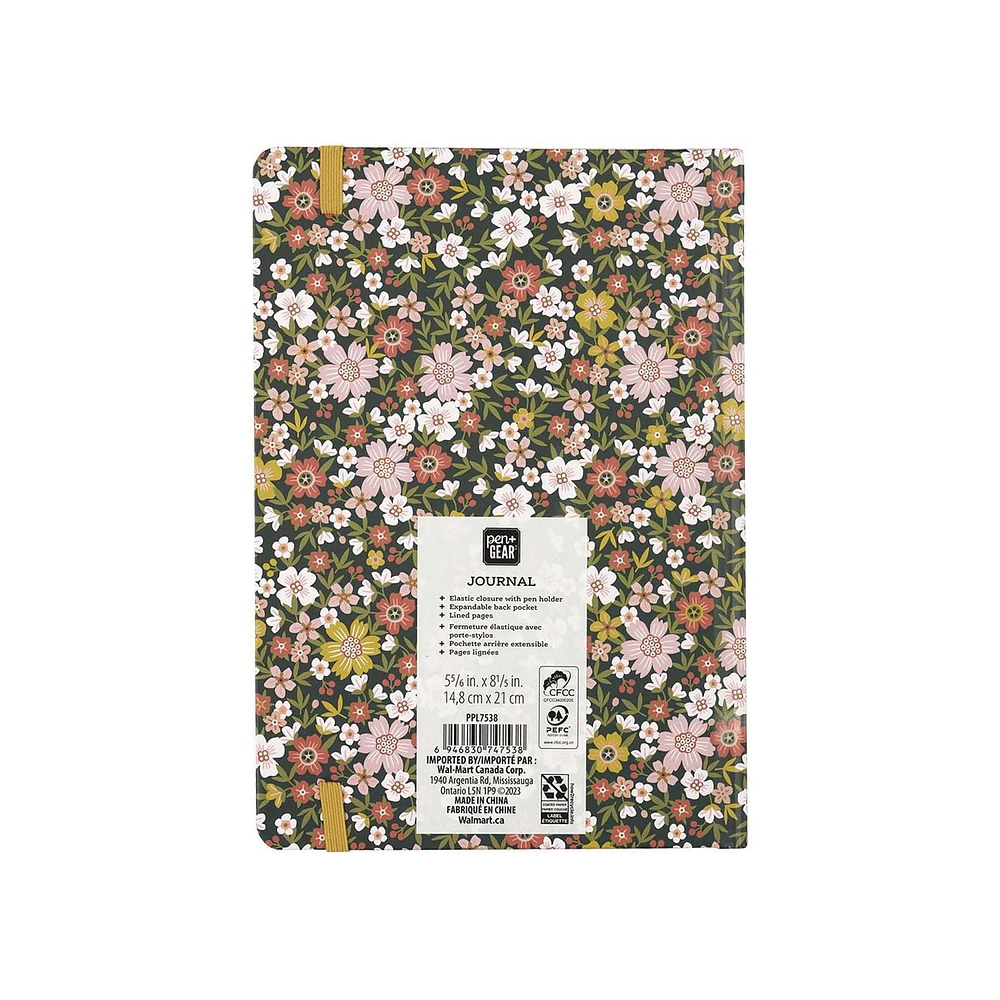 PEN + GEAR PEN LOOP DITSY FLORAL JRNL, 128 lined sheets