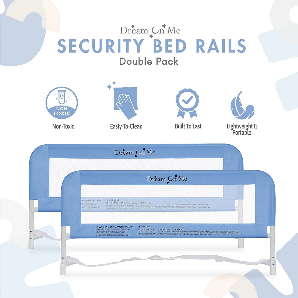 Dream On Me Mesh Security Bed Rails, Double Pack