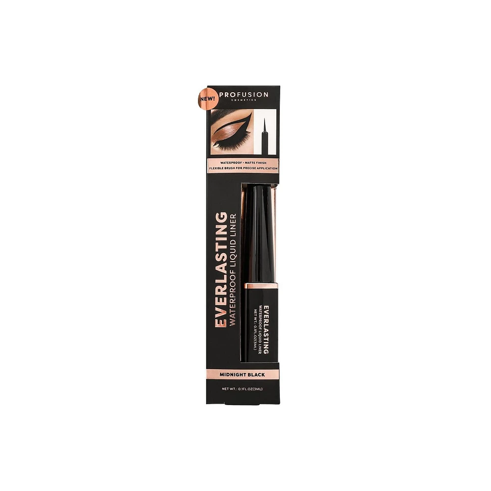 PROFUSION COSMETICS | Everlasting Waterproof Liquid Liner, Black Liquid Eyeliner