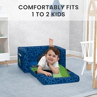 Delta Children Cozee Flip-Out Chair - 2-in-1 Convertible Chair to Lounger for Toddlers & Kids, Flip-Out Chair