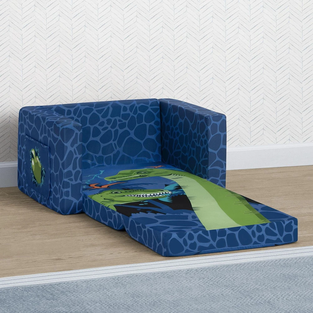 Delta Children Cozee Flip-Out Chair - 2-in-1 Convertible Chair to Lounger for Toddlers & Kids, Flip-Out Chair