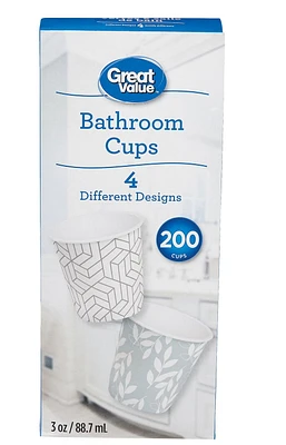 Great Value Bathroom Cups, 200 Cups