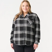 Chemise à Carreaux Boutonnée sur le devant