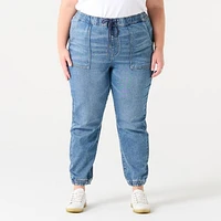 HIGH RISE DENIM JOGGER