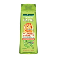 Garnier Fructis Vitamin & Strength shampooing fortifiant pour cheveux fragiles ayant tendance à tomber, avec orange sanguine, vitamine C, et biotine, 370 mL