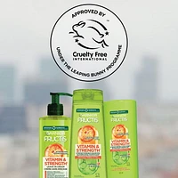 Garnier Fructis Vitamin & Strength shampooing fortifiant pour cheveux fragiles ayant tendance à tomber, avec orange sanguine, vitamine C, et biotine, 370 mL