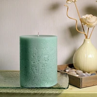 Hometrends 5" MORNING RAIN Scented Pillar Candle, 4"Dia x 5"H