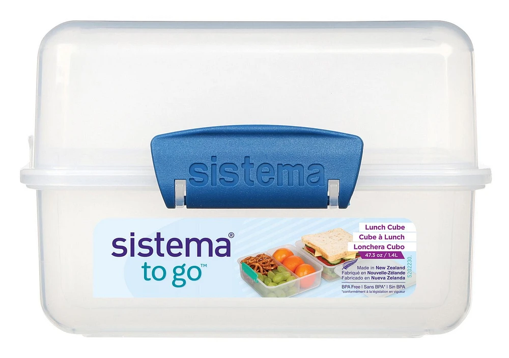 Sistema to Go Lunch Cube Food Storage Container, 1.4L Colours may vary.