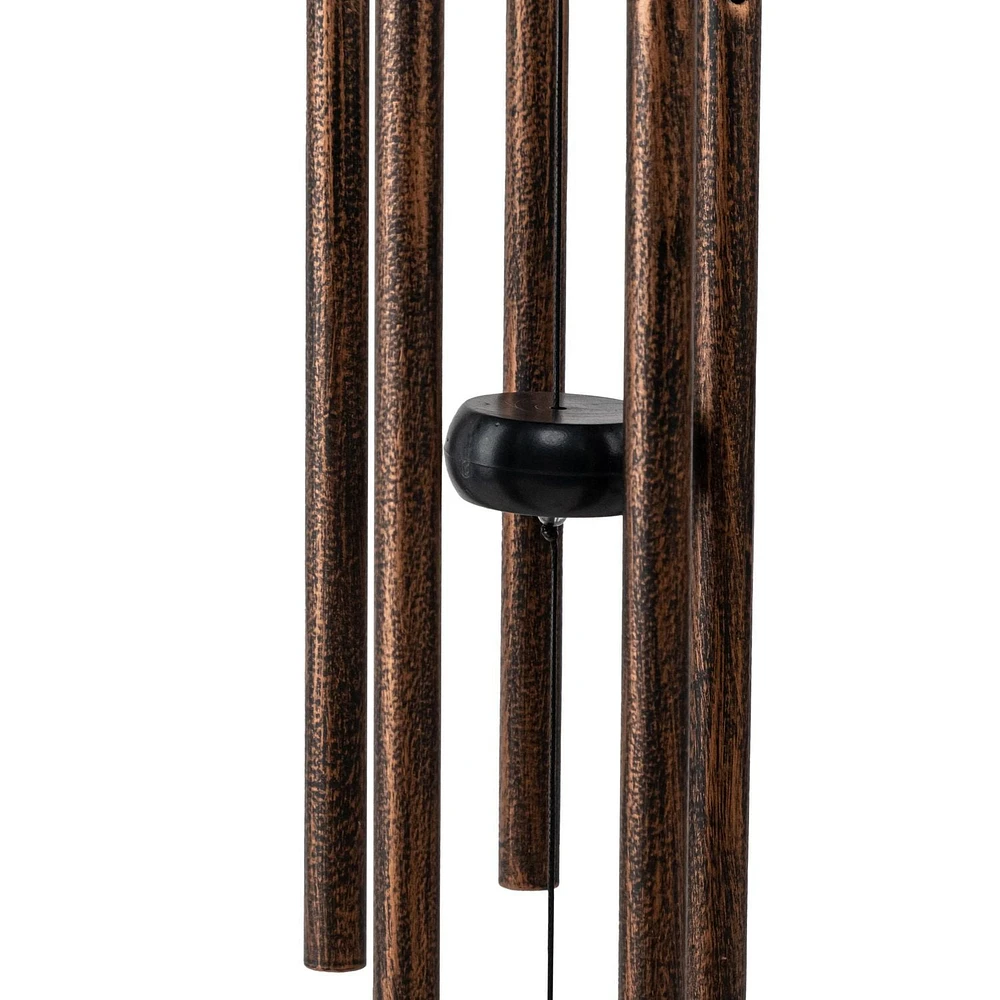 Hometrends 35" H Moon & Star Bronze Metal Outdoor Wind Chime