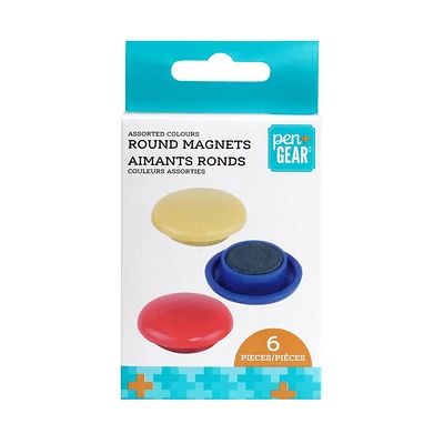 Pen+Gear Round Magnets, 6 pieces, 30 mm Dia.