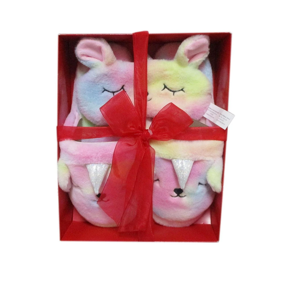 WAY TO CELEBRATE EYE MASK SET, BUNNY PLUSH BOX SET