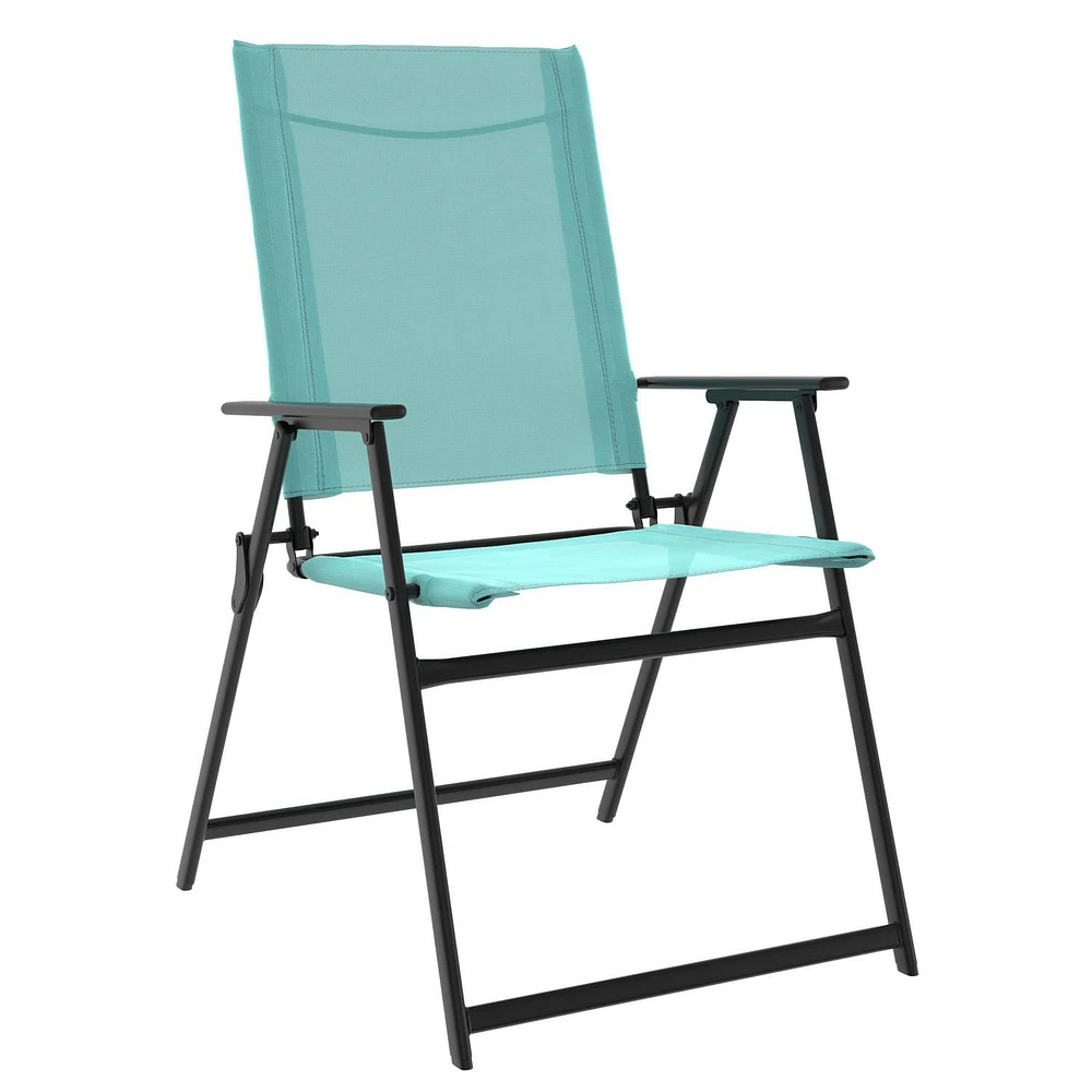 Mainstays Greyson 2-Pack Patio Folding Chair Set