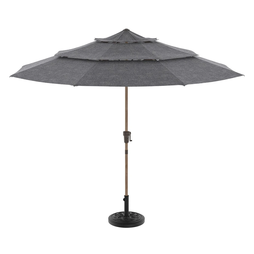 Parasol de marché rond à 3 volants pour patio de 3 m Better Homes & Garden