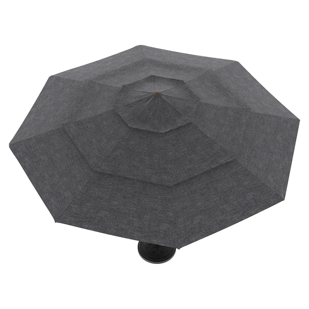 Parasol de marché rond à 3 volants pour patio de 3 m Better Homes & Garden