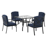 Ensemble table et chaises 5 pièces pour patio Montclair Mainstays Plateau en verre trempé