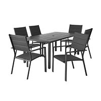 Mainstays Cobble Hill 7-Piece Patio Dining Set - Black