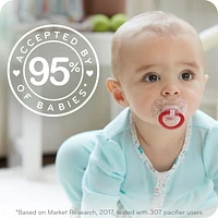 Suces orthodontiques NUK 18 à 36 mois, paquet de 2.