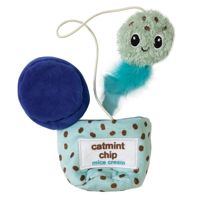 Quirky Kitty™ Mice Cream Cache-Jouet Peluche Jouet pour Chat Cache-Jouet en Peluche