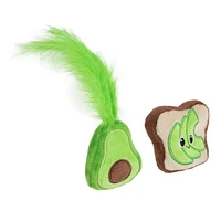 Quirky Kitty Avocado Toast Catnip Plush 2 Pack Cat Toy, 2 Pack Plush Toy