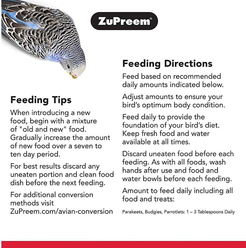 Zupreem FruitBlend Saveur Nourriture Pour Grands Oiseaux