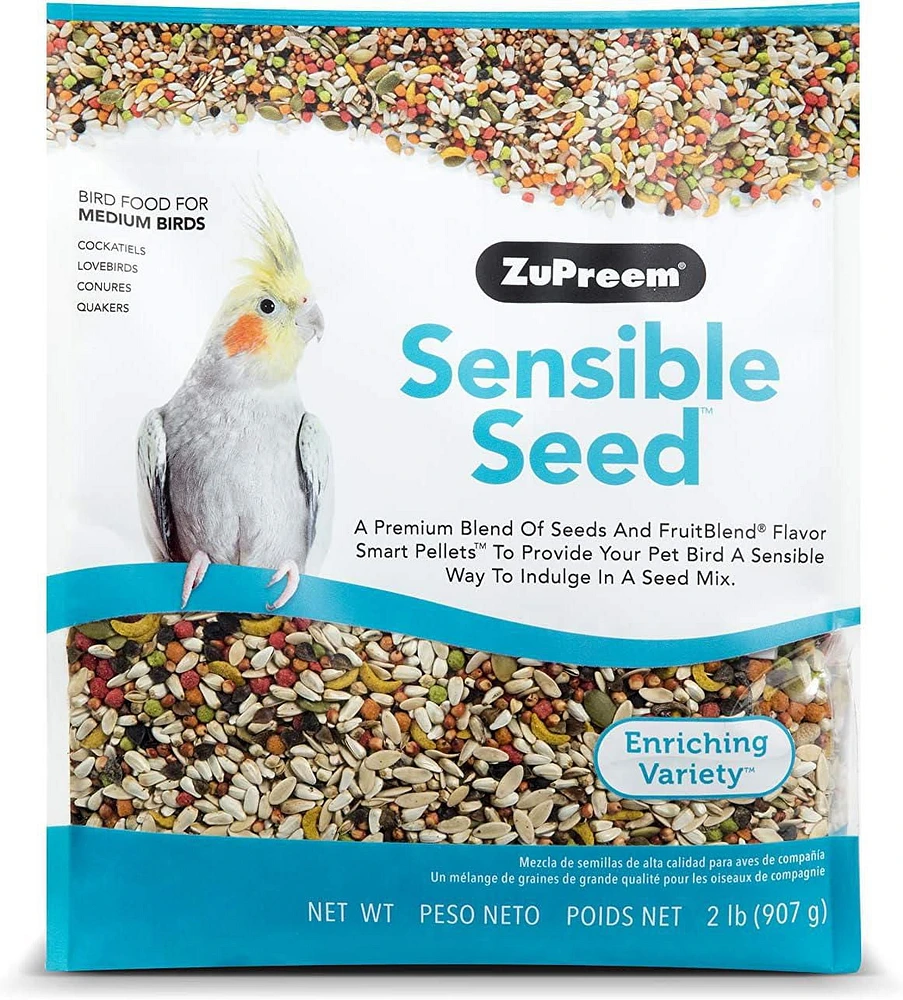 Zupreem Sensible Seed Bird Food For Medium Birds