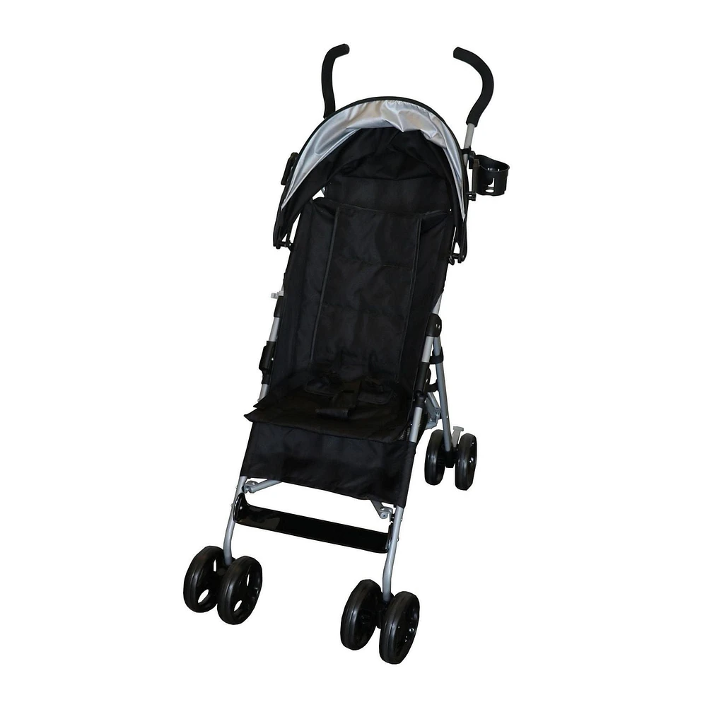 Bily 3D Fold Stroller - Black, 41.25"H x 18.25"W x 31"D