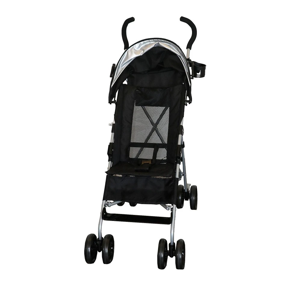 Bily 3D Fold Stroller - Black, 41.25"H x 18.25"W x 31"D
