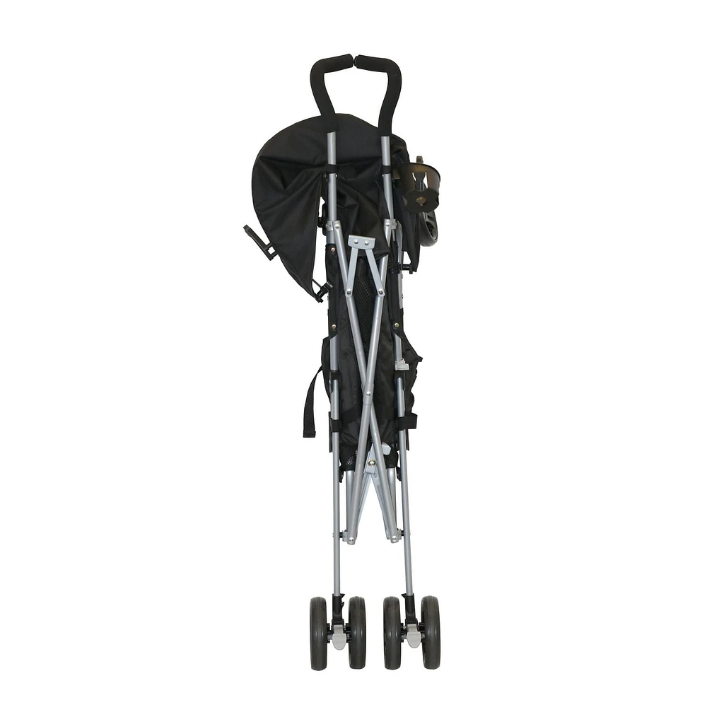 Bily 3D Fold Stroller - Black, 41.25"H x 18.25"W x 31"D