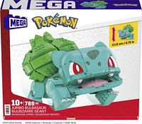 MEGA Pokémon Jumbo Bulbasaur Building Toy Kit, with 1 Action Figure (789 Pieces) for Kids