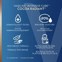 Vaseline Intensive Care™ 48H moisture + ultra hydrating lipids Cocoa Radiant Body Lotion, 295ml Body Lotion