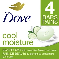 Dove Skin Care Cucumber and Green Tea Beauty Bar, 4x106g